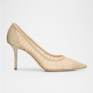 Jimmy Choo Love 85mm Glitter Tulle Pumps